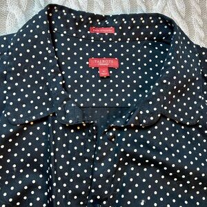 Talbots Black Polka Dot Shirt